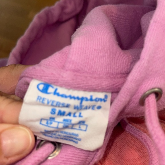 Champion Reverse Weave Sweatshirt Women's Small Pink‎ Hooded Pullover Sweatshirt - Picture 5 of 5